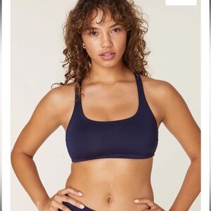 ANDIE SWIM The Marina Bikini Top Large in Navy NWT 112